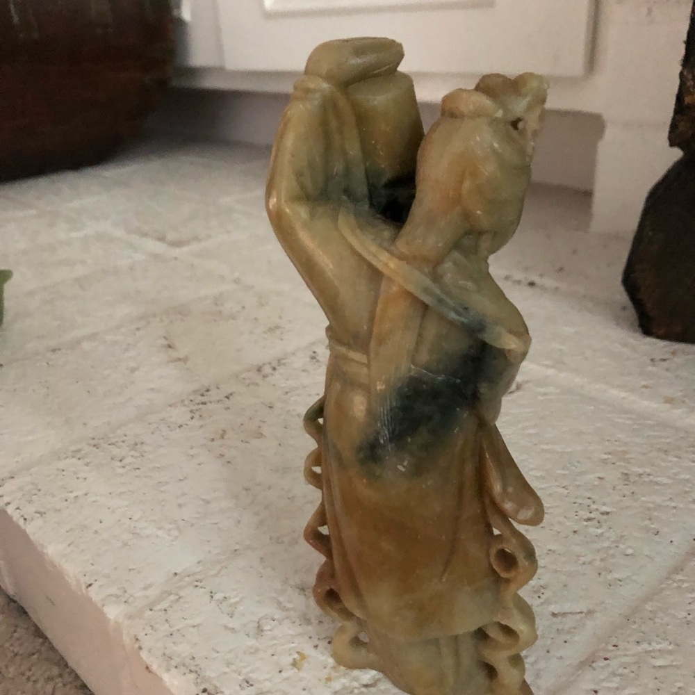 Vintage Authentic Brown/black Jade Chinese Figurine - Picture 2 of 5